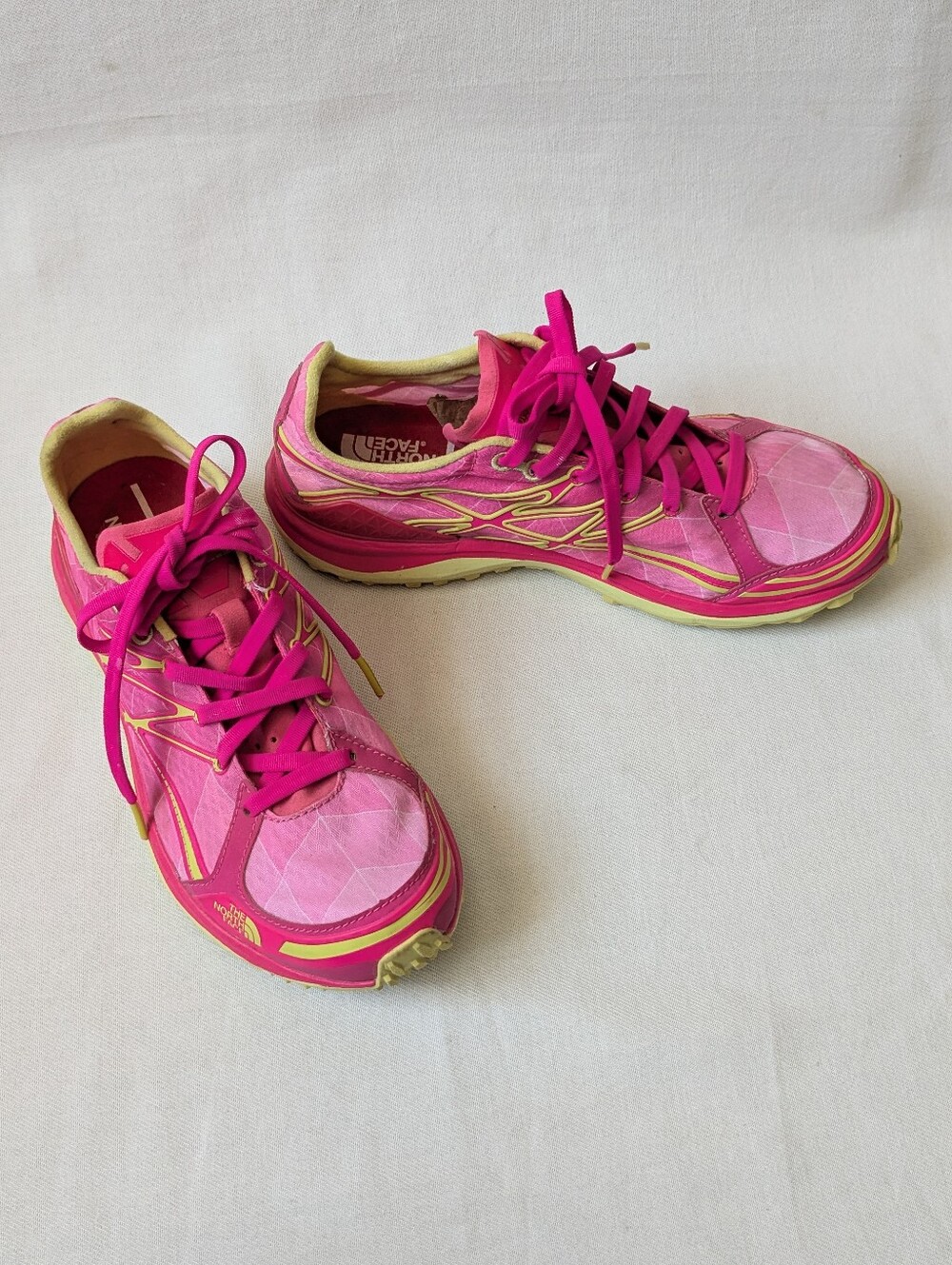 The North Face Ultra TR II Trail Running Shoes Pink Yellow 7